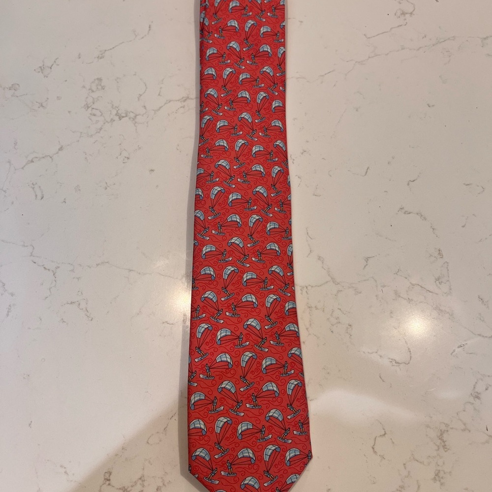 Vineyard Vines Red Silk parasailing Tie